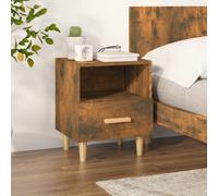 (smoked oak, 1) vidaXL 1/2x Bedside Cabinet Drawer Cabinet Home Telephone Stand Multi Colours