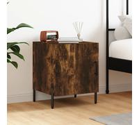 vidaXL Bedside Cabinet Smoked Oak 40x40x50 cm Engineered Wood