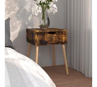 vidaXL Bedside Cabinet Smoked Oak Engineered Wood Telephone Stand Side Table
