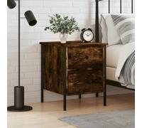 vidaXL Bedside Cabinet Smoked Oak 40x42x50 cm Engineered Wood
