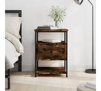 vidaXL Bedside Cabinet Smoked Oak 40x42x56 cm Engineered Wood