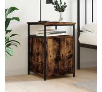 vidaXL Bedside Cabinet Smoked Oak 40x42x60 cm Engineered Wood