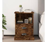 Vidaxl Bedside Cabinet Smoked Oak 43X36X60 Cm, Brown