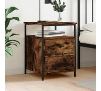 vidaXL Bedside Cabinet Smoked Oak 44x45x60 cm Engineered Wood
