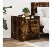 vidaXL Bedside Cabinet Smoked Oak 45x50x50 cm Engineered Wood