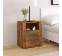 vidaXL Bedside Cabinet Smoked Oak 50x36x60 cm Engineered Wood