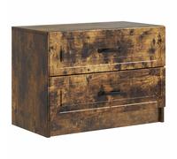 vidaXL Bedside Cabinet Smoked Oak 62 x 34.5 x 44.5 cm Engineered Wood