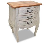 vidaXL Bedside Cabinet Nightstand Bed Table Side Table Solid Mahogany Wood