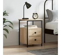 vidaXL Bedside Cabinet Sonoma Oak 34x35.5x50 cm Engineered Wood