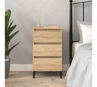 vidaXL Bedside Cabinet, Bedside Table Nightstand Side Table Bed Cabinet, Bedroom Side Cabinet with Storage, Modern Style, Sonoma Oak Engineered Wood