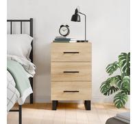 Bedside Cabinet Sonoma Oak 40x40x66 cm Engineered Wood Single Drawer Rustic 60kg