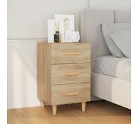 Bedside 3 Drawer Storage Cabinet, Chest of Drawers Side Table Shelf Bedroom
