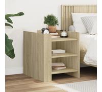vidaXL Bedside Cabinet Sonoma Oak 45x50x50 cm Engineered Wood