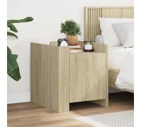 vidaXL Bedside Cabinet Sonoma Oak 45x50x50 cm Engineered Wood