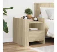vidaXL Bedside Cabinet Sonoma Oak 45x50x50 cm Engineered Wood