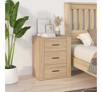 vidaXL Bedside Cabinet Sonoma Oak 50x36x60 cm Engineered Wood