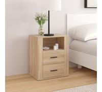 vidaXL Bedside Cabinet Sonoma Oak 50x36x60 cm Engineered Wood