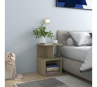 vidaXL Bedside Cabinet Sonoma Oak Engineered Wood Bed Stand Table Nightstand