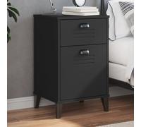 vidaXL Bedside Cabinet Side Table Nightstand Bed Table Black Engineered Wood