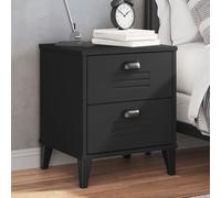 vidaXL Bedside Cabinet VIKEN Black Engineered Wood