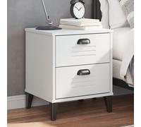 vidaXL Bedside Cabinet Side Table Nightstand Bed Table White Engineered Wood