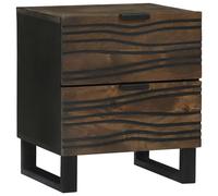 vidaXL Bedside Cabinet Walnut 40 x 33 x 46 cm Solid mango wood