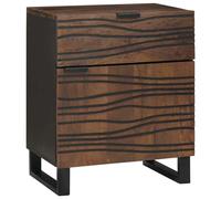 vidaXL Bedside Cabinet Walnut 50 x 33 x 60 cm Solid mango wood