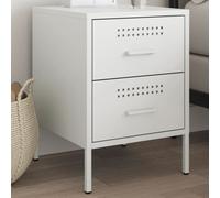 Bedside Cabinet Bedroom Nightstand Bed Side Table Bed Cabinet Steel vidaXL