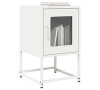 vidaXL Bedside Cabinet White 36x39x60.5 cm Cold-rolled Steel
