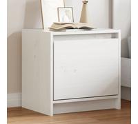 vidaXL Bedside Cabinet White 40x30.5x40 cm Solid Pinewood, White