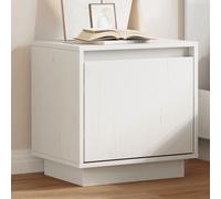 (white, 1) vidaXL 1/2x Solid Wood Pine Bedside Cabinet Side Table Furniture Multi Colours