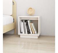 vidaXL Bedside Cabinet White 40x30x40 cm Solid Wood Pine