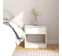 vidaXL Bedside Cabinet White 40x31x40 cm Solid Pinewood