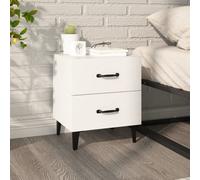 Vidaxl Bedside Cabinet White 40X35X47.5 Cm