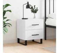 vidaXL Bedside Cabinet White 40x35x47.5 cm Engineered Wood