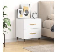 vidaXL Bedside Cabinet White 40x35x47.5 cm Engineered Wood