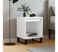 vidaXL Bedside Cabinet White 40x35x50 cm Engineered Wood