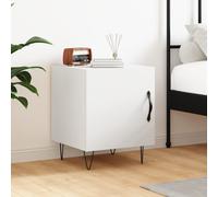 Vidaxl Bedside Cabinet White 40X40X50 Cm Engineered Wood, White