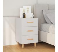 vidaXL Bedside Cabinet Bedroom Furniture Nightstand Side End Table Telephone Stand Bed Drawer Cabinet with Storage White Engineered Wood