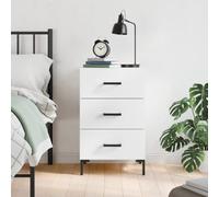vidaXL Bedside Cabinet White 40x40x66 cm Engineered Wood