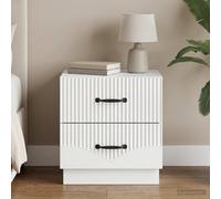 VidaXL Bedside Cabinet White 43 X 34.5 X 44.5 Cm Engineered Wood
