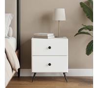 VidaXL Bedside Cabinet White 43 X 34.5 X 47.5 Cm Engineered Wood