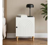 VidaXL Bedside Cabinet White 43 X 34.5 X 50 Cm Engineered Wood