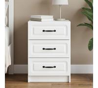 VidaXL Bedside Cabinet White 43 X 41 X 63.5 Cm Engineered Wood
