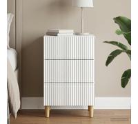 VidaXL Bedside Cabinet White 43 X 41 X 66.5 Cm Engineered Wood