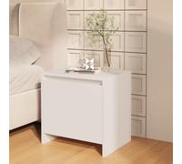 vidaXL Bedside Cabinet White 45x34x44.5 cm Engineered Wood