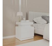vidaXL Bedside Cabinet White 45x35x52 cm Engineered Wood