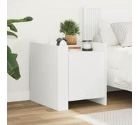 vidaXL Bedside Cabinet White 45x50x50 cm Engineered Wood