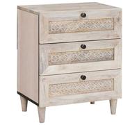 vidaXL Bedside Cabinet White 50 x 33 x 62 cm Engineered Wood