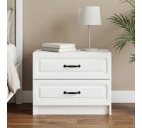 VidaXL Bedside Cabinet White 62 X 34.5 X 44.5 Cm Engineered Wood